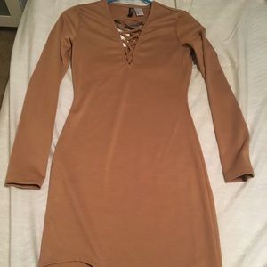 Nude skin tight dress